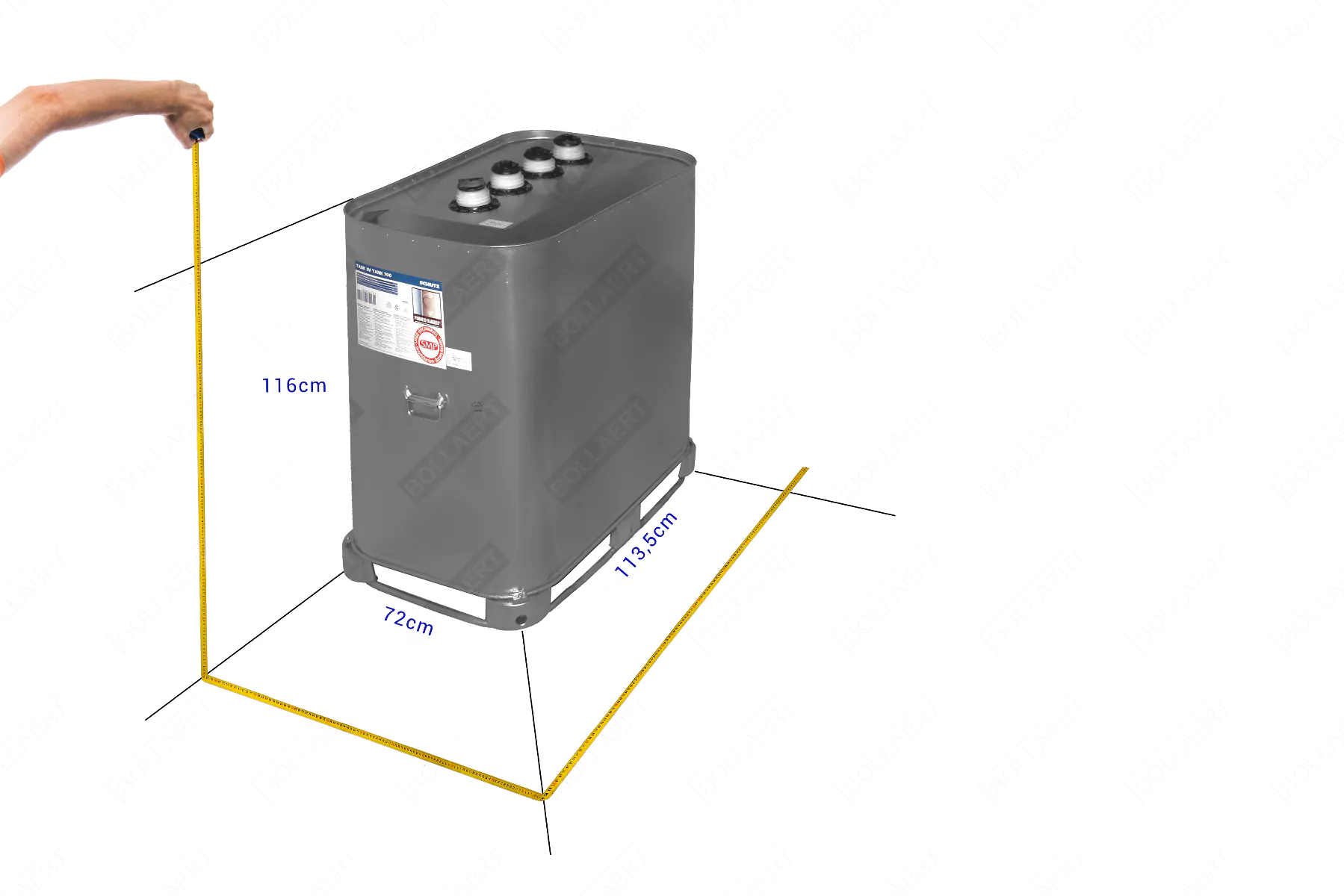 Cuve à mazout GALVA 4 x 700L (=2800L) - jumelage largeur 3