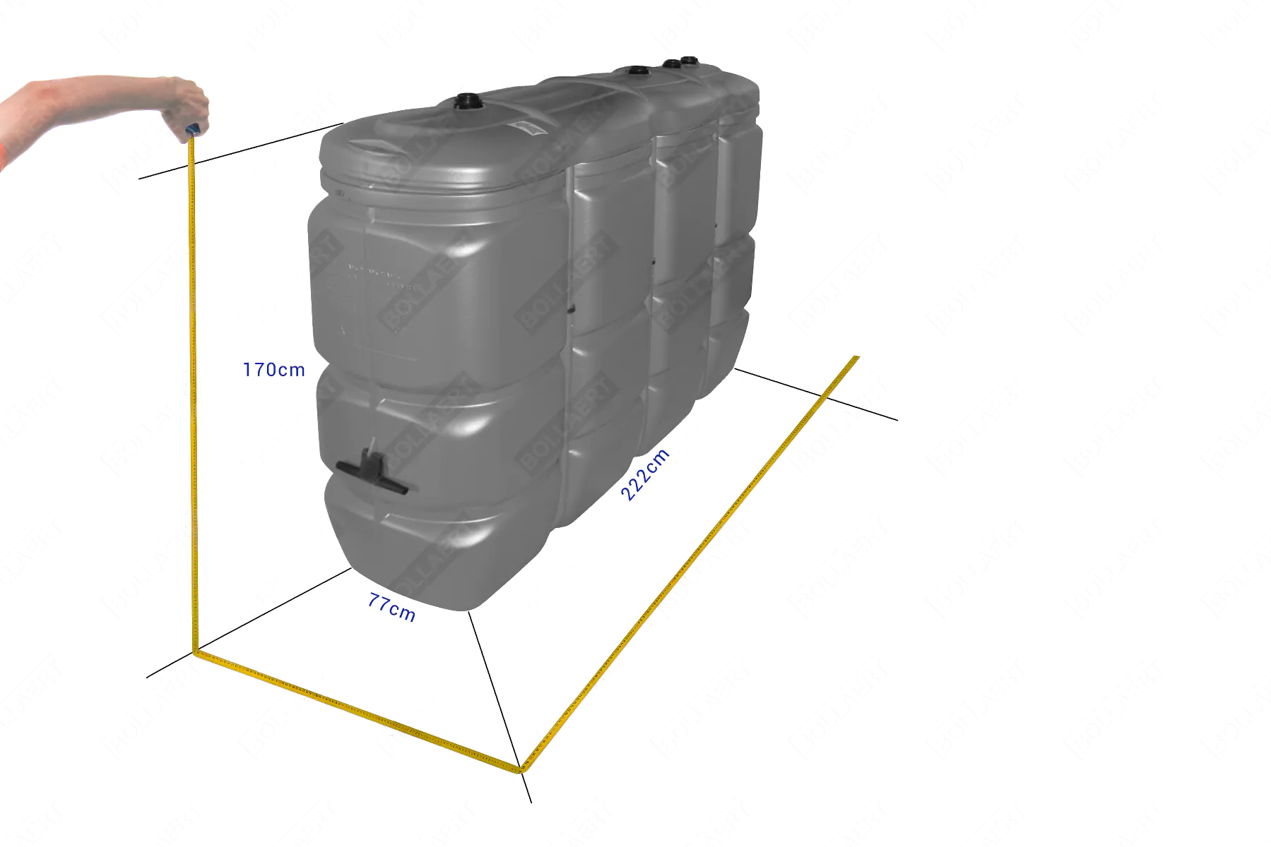 Cuve mazout 2000 litres - Double paroi - UV résist 3