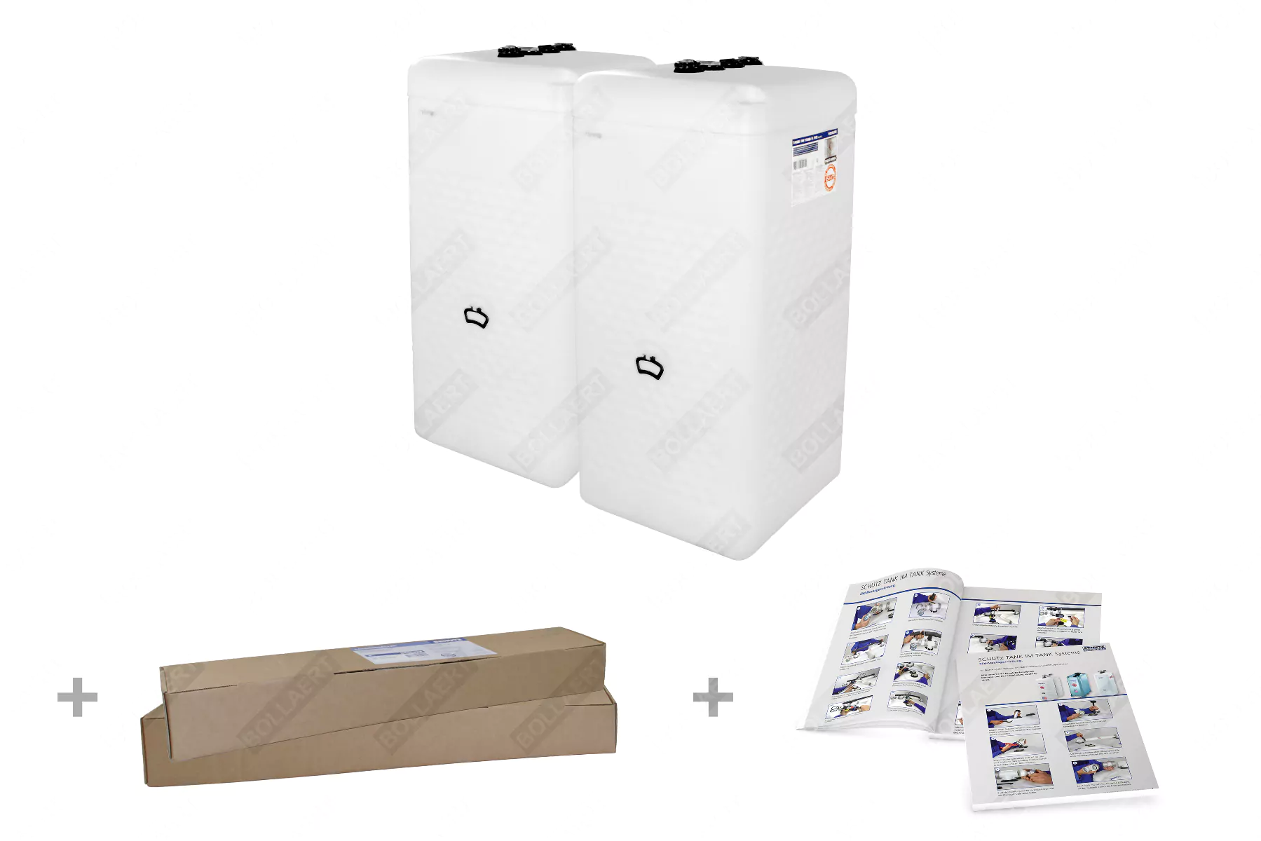Cuves à mazout PE 2 x 750L (=1500L) spécial - jumelage largeur 3
