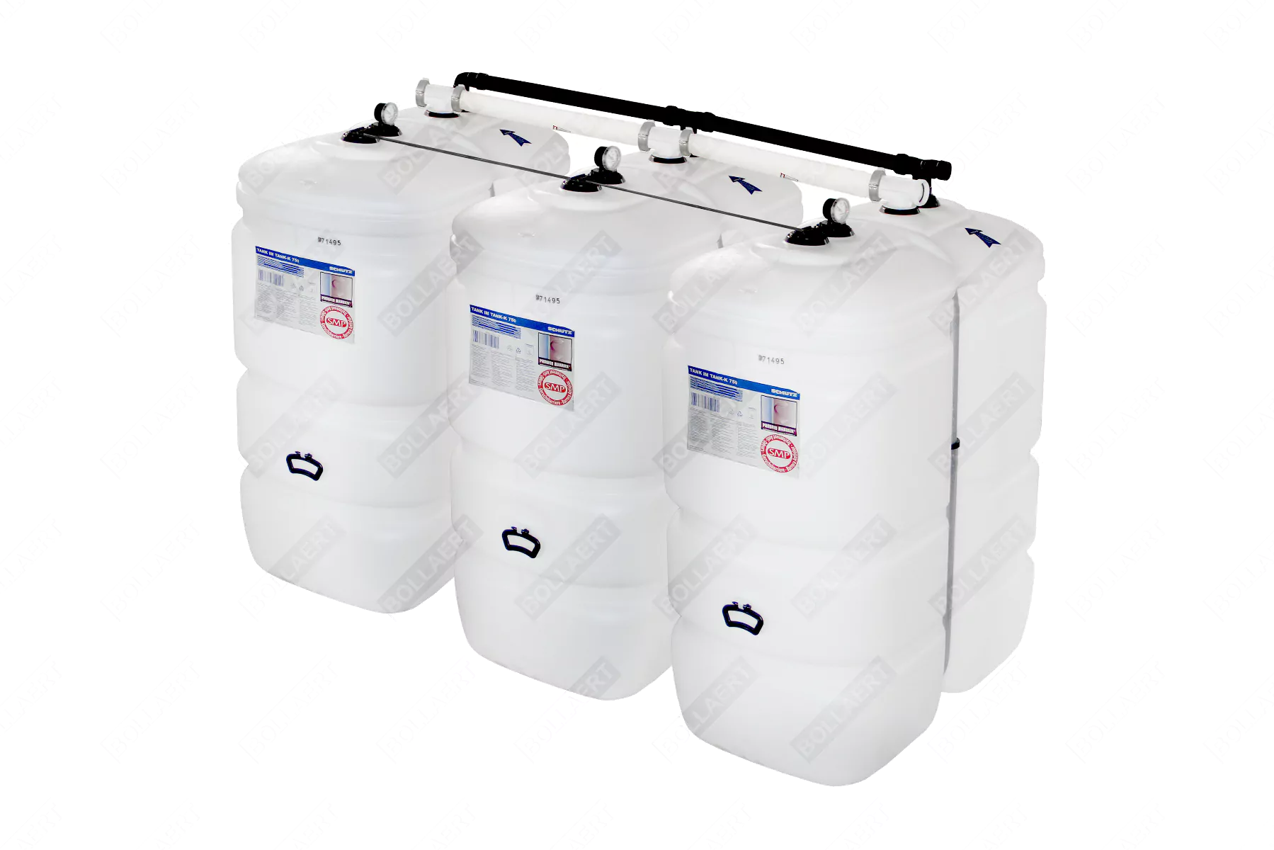 Cuves à mazout PE 3 x 750L (=2250L) compact - jumelage largeur 5