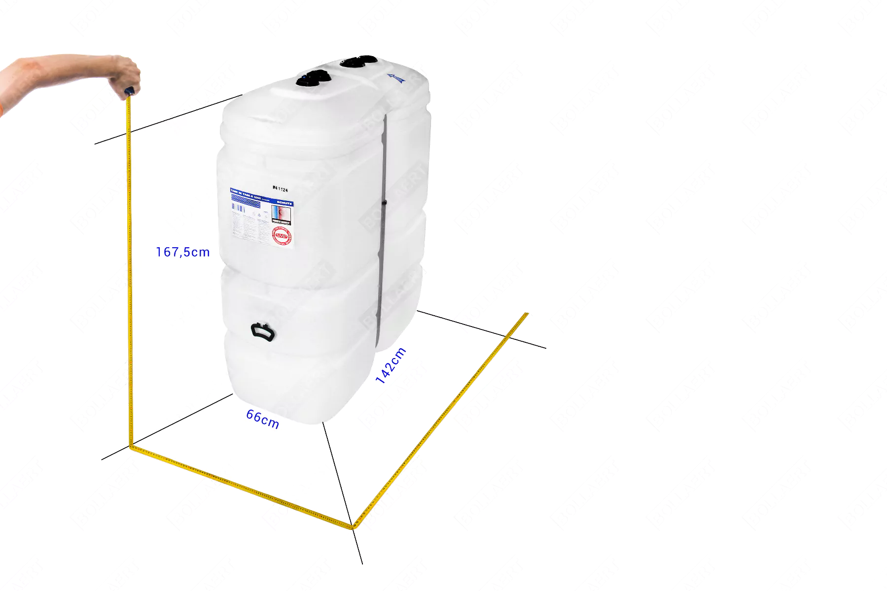 Cuves à mazout PE 4 x 1000L (=4000L) compact - jumelage largeur 3