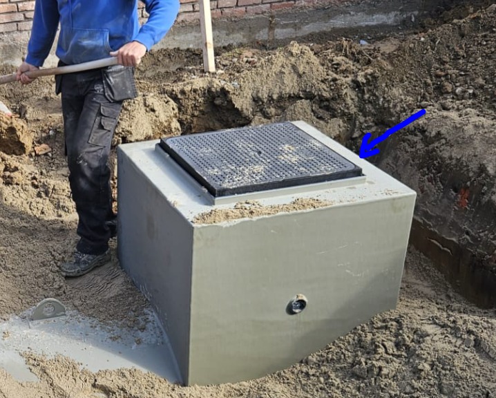Tankschacht ondergrondse mazouttank
