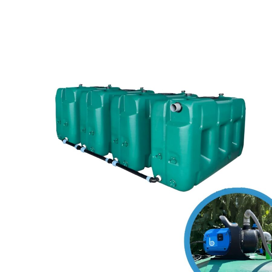 Citerne à eau de pluie jumelable - 4 cuves de 3000L avec pompe
