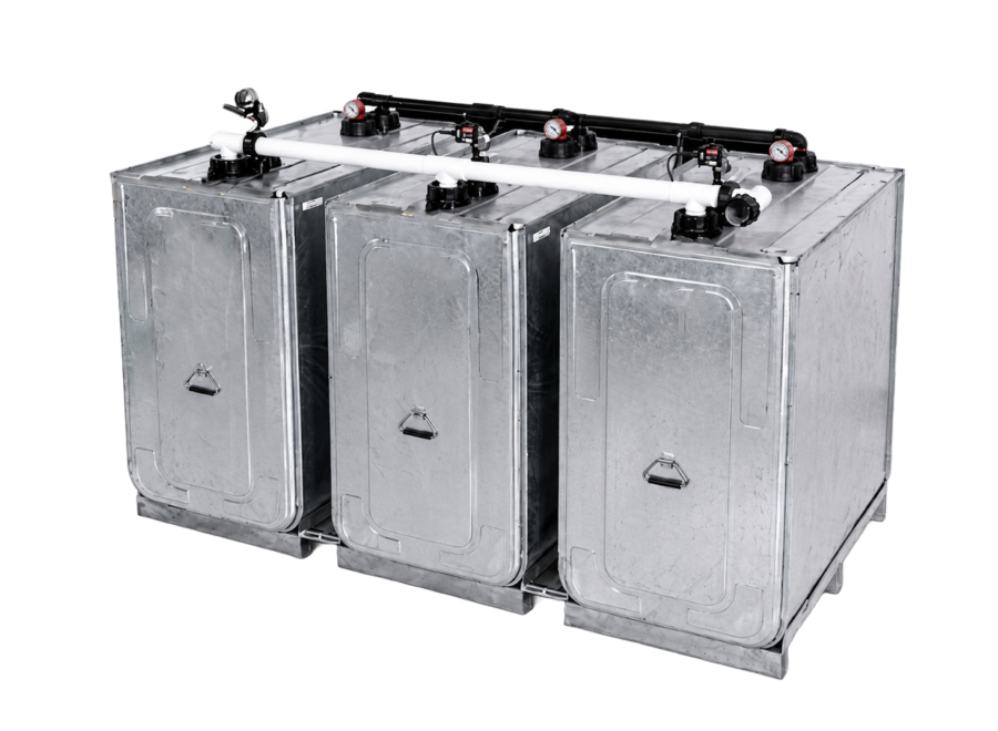 Cuve à mazout GALVA: 3 x 1000L (=3000L) - jumelage